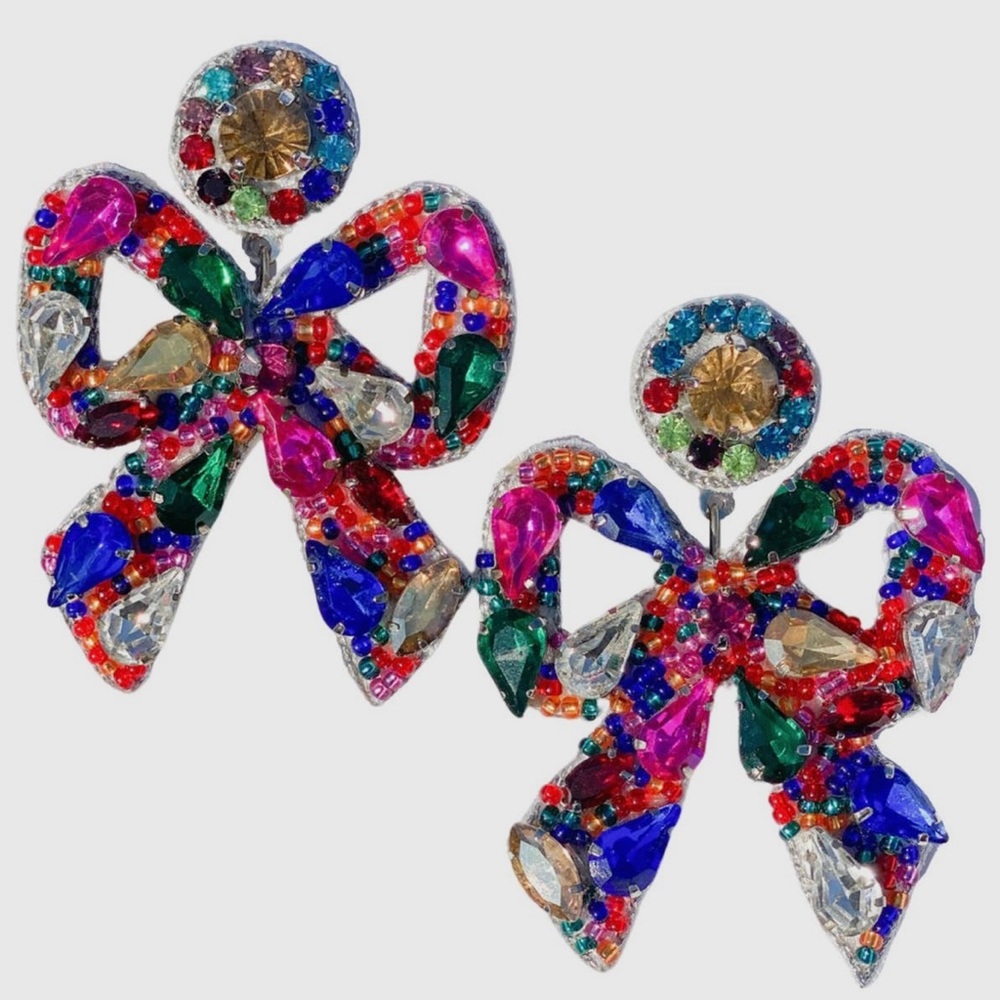Hayley Bow Earrings Multicolor